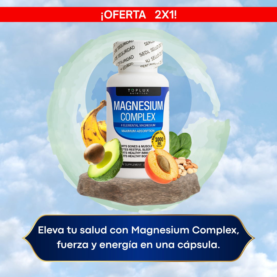 2x1🔥 Magnesio Complex 1000 mg: 8 Formas Premium para Huesos, Músculos, Energía y Sueño + Envío Gratis✨