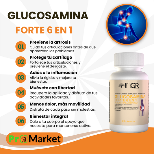 2x1🔥 Glucosamina Forte™ 6 en 1: Tu Aliado para Moverte Sin Dolor  + Envío Gratis✨