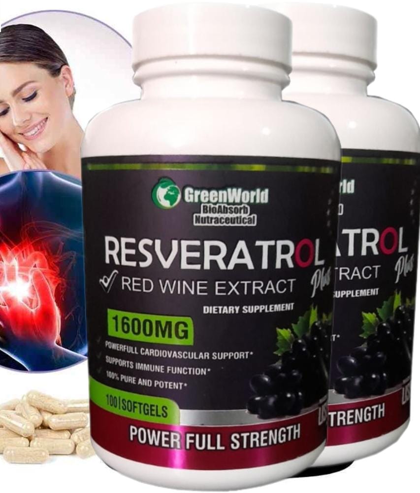 🌿 Resveratrol 1600mg: 90 Cápsulas de Pura Juventud y Vitalidad 🌿 + Envío Gratis!🚚✨