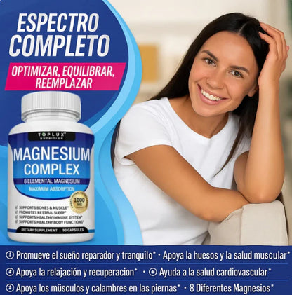 2x1🔥 Magnesio Complex 1000 mg: 8 Formas Premium para Huesos, Músculos, Energía y Sueño + Envío Gratis✨