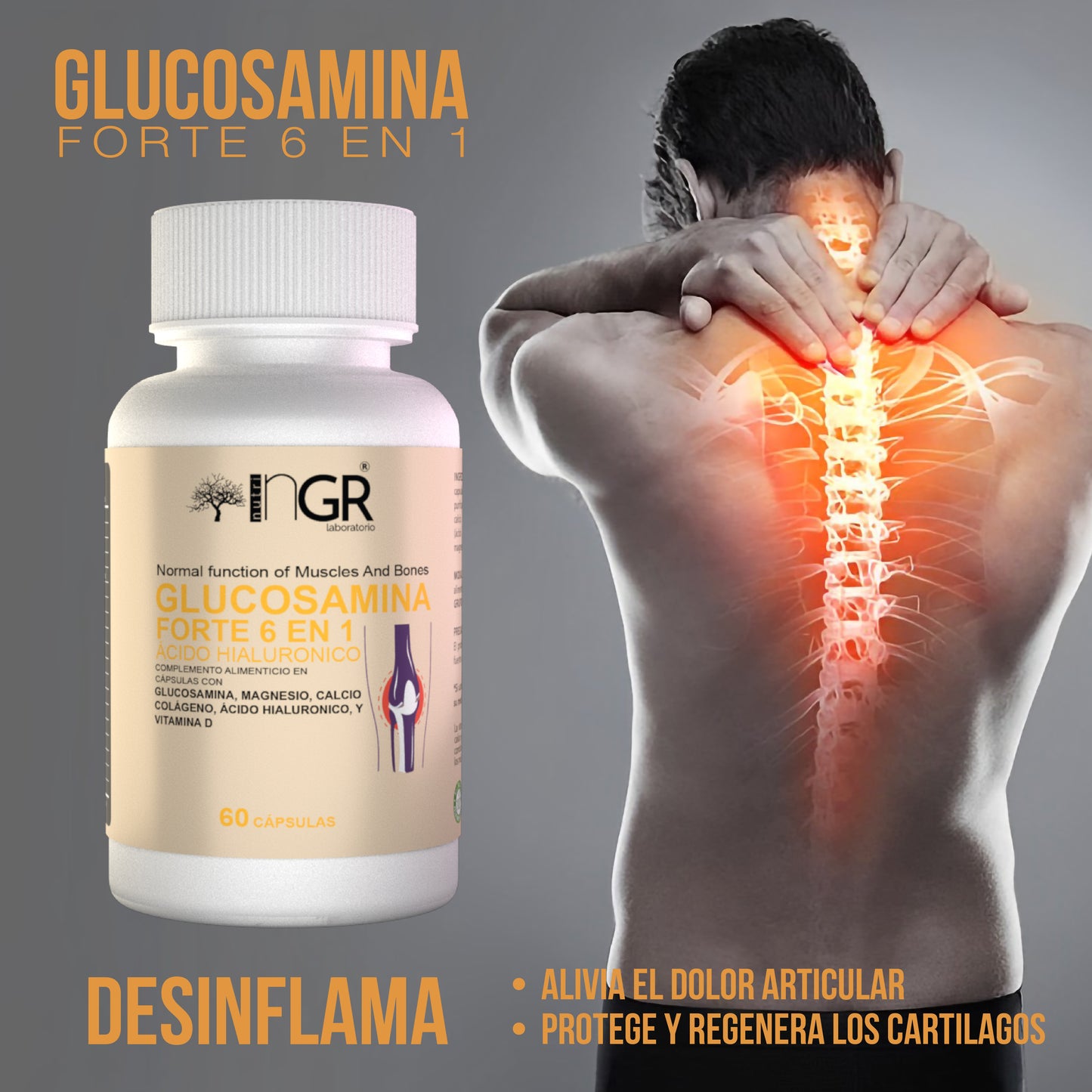 2x1🔥 Glucosamina Forte™ 6 en 1: Tu Aliado para Moverte Sin Dolor  + Envío Gratis✨