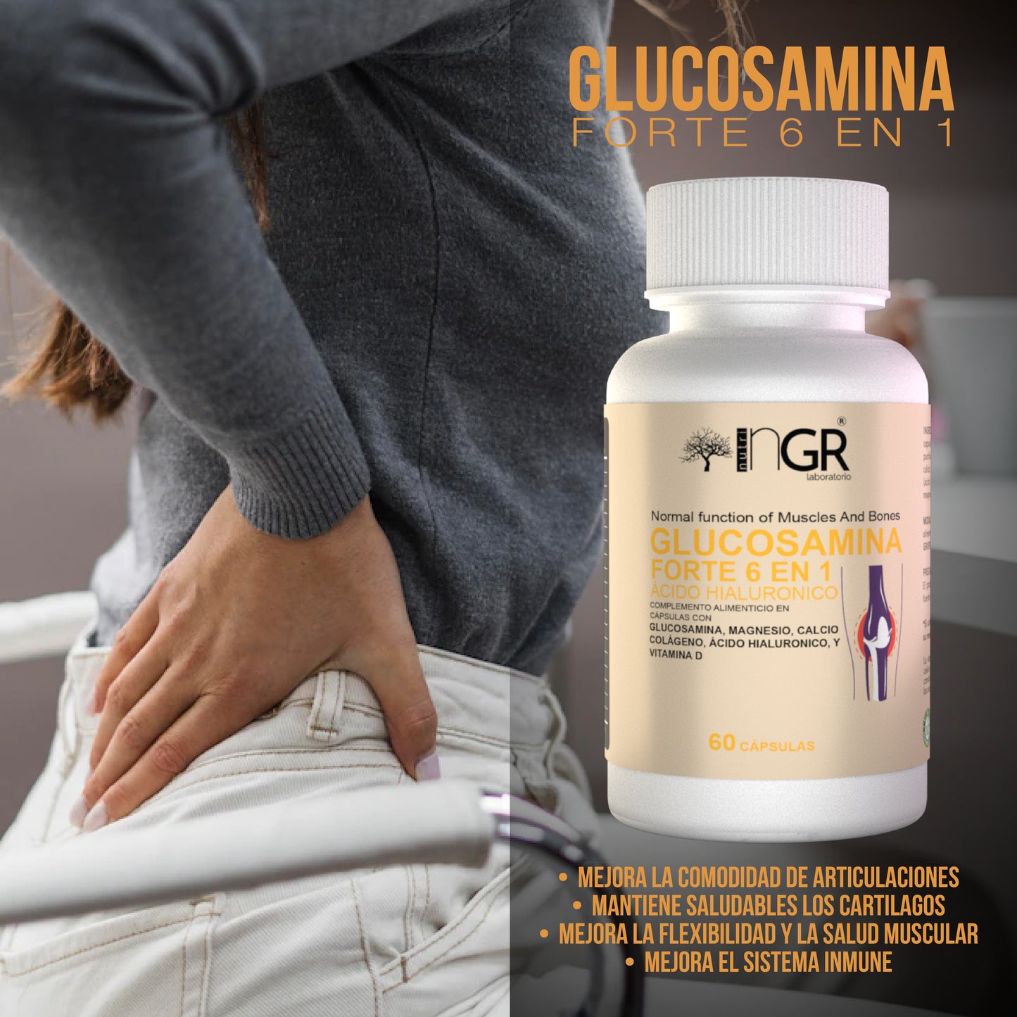 2x1🔥 Glucosamina Forte™ 6 en 1: Tu Aliado para Moverte Sin Dolor  + Envío Gratis✨